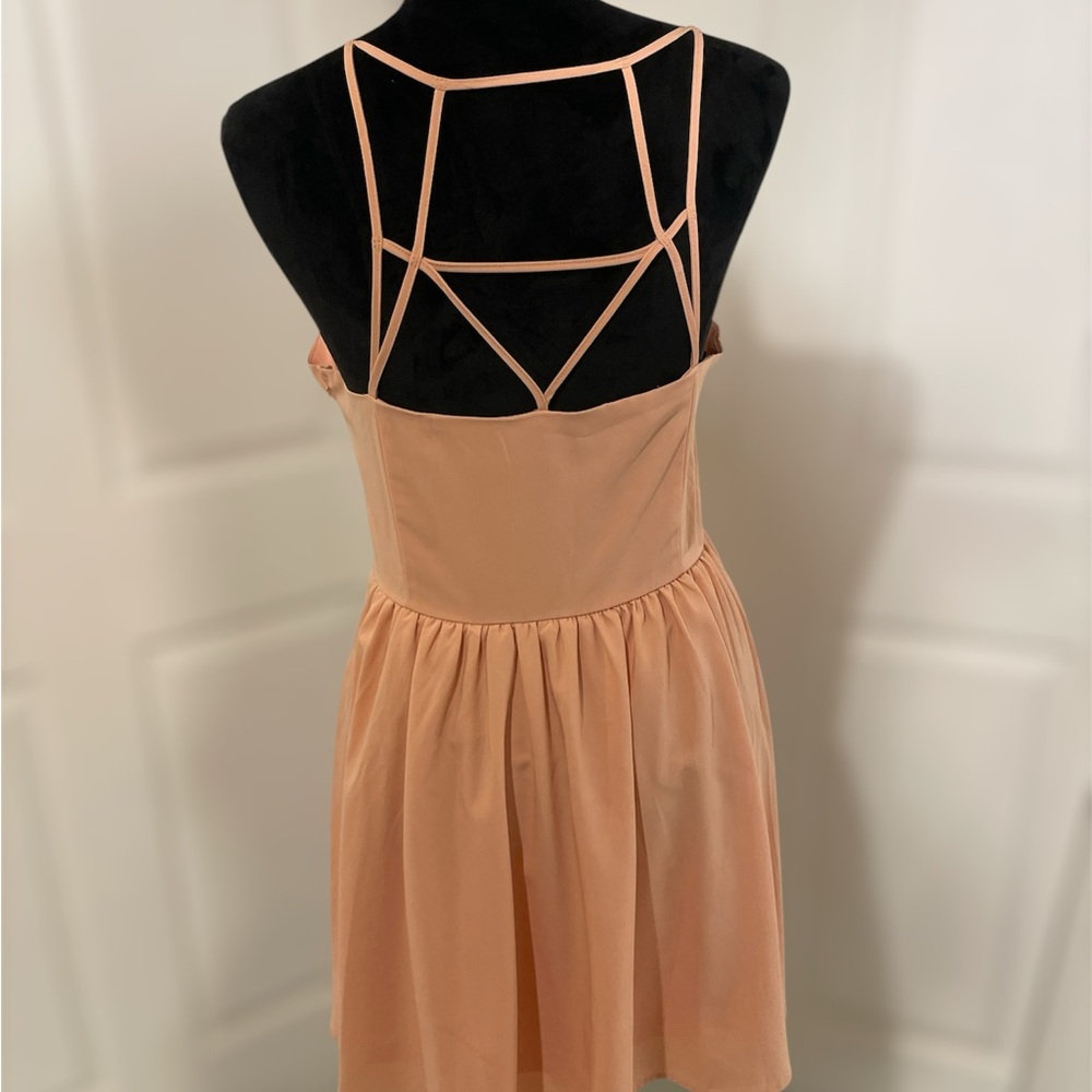 Peach Spaghetti Strap Dress - Picture 3 of 3